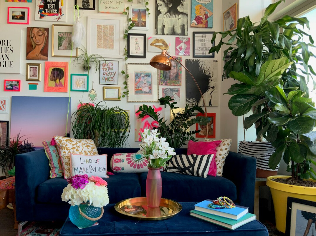 bold color accents in interior