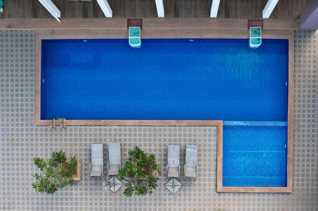 luxury villa exterior with pool